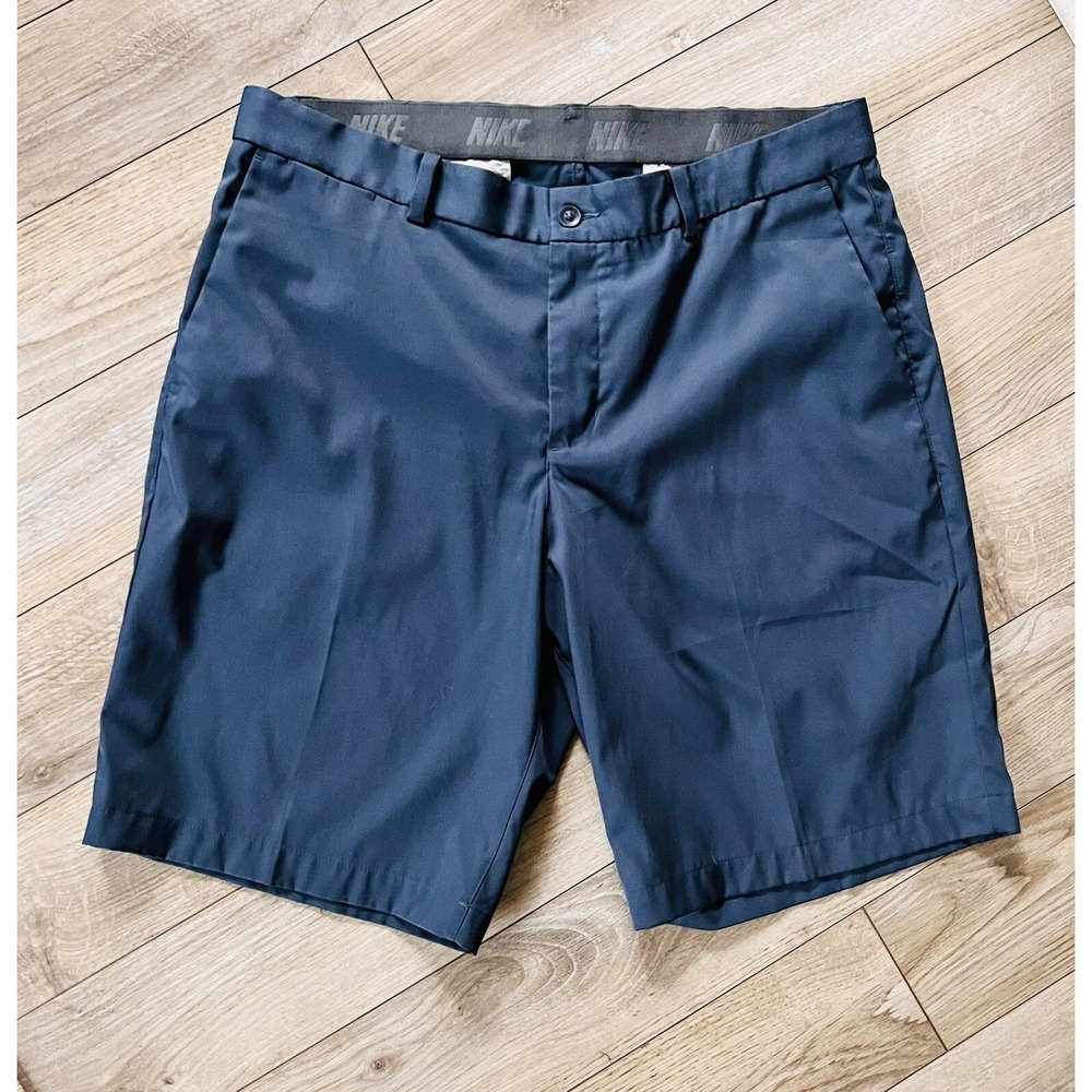 Nike Mens Chino Shorts Blue  Size 34 Dri-Fit Modern Swoosh